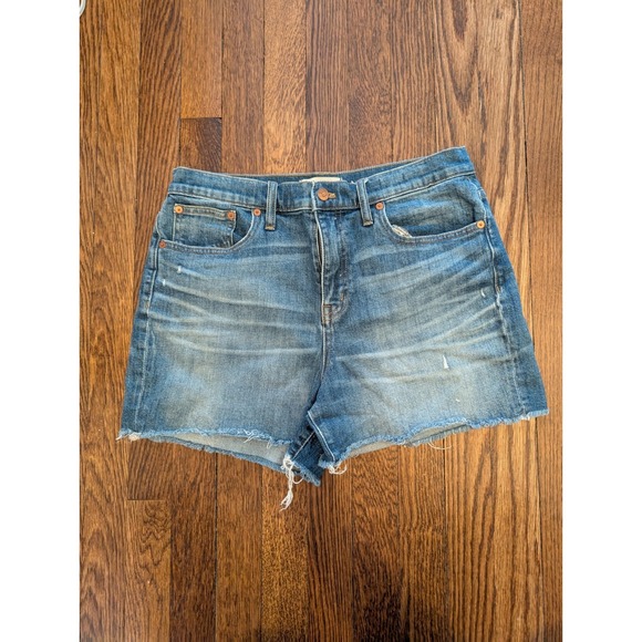 Madewell Pants - Madewell Womens 29" High Rise  Faded Stretch Denim Jean Shorts Cutoff Daisy Duke